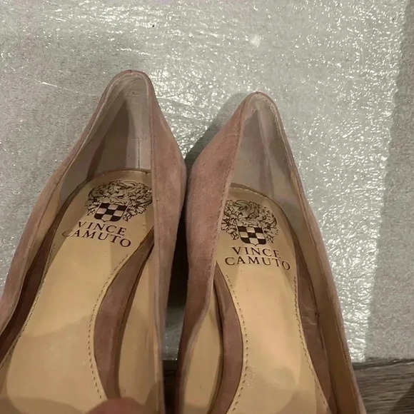 [US7.5/EU37.5]Vince Camuto Tanela Blush Pink Suede  Pointed Toe Pump 3”Heels - Picture 7 of 8